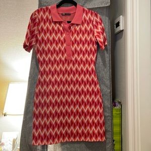 Zara dress. Orange, purple, white size med